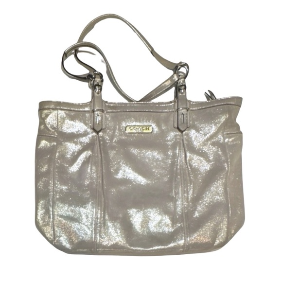 COACH Gold Shimmer Gallery East West Tote Bag - Picture 13 of 13